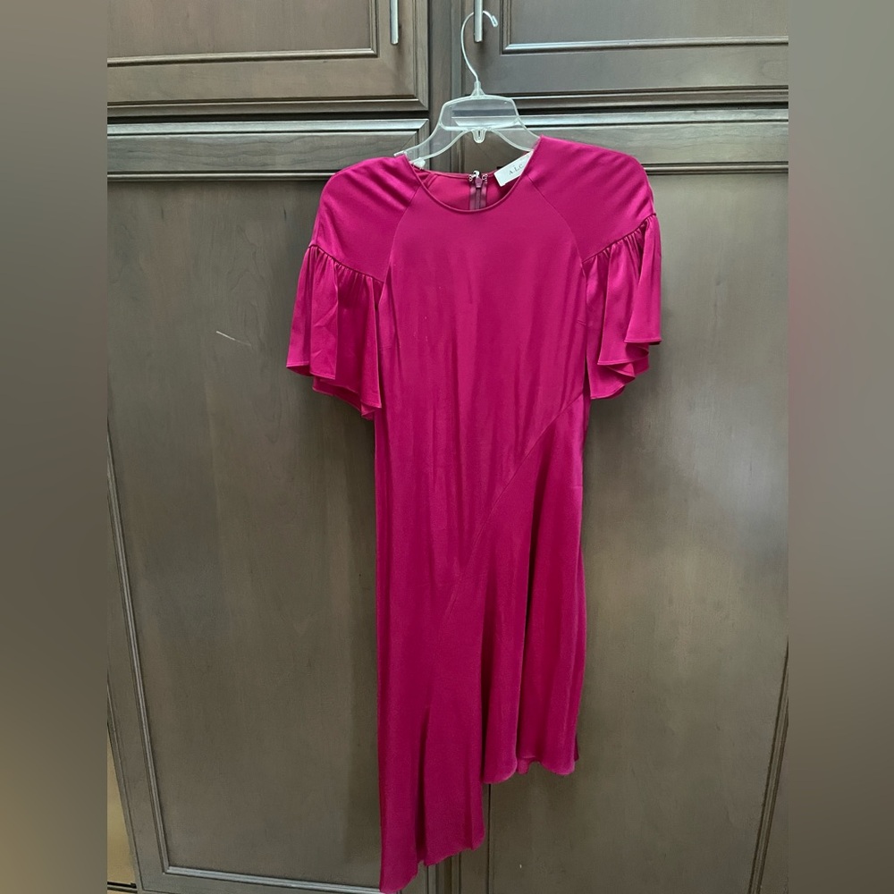 ALC Mini Assymetrical Fuschia Dress Size 2